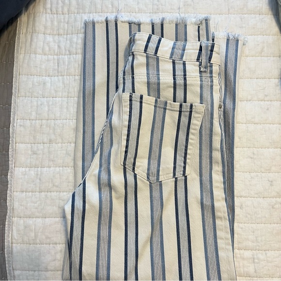 H&M Pants & Jumpsuits Hm Striped Wide Leg Jeans 8 Poshmark